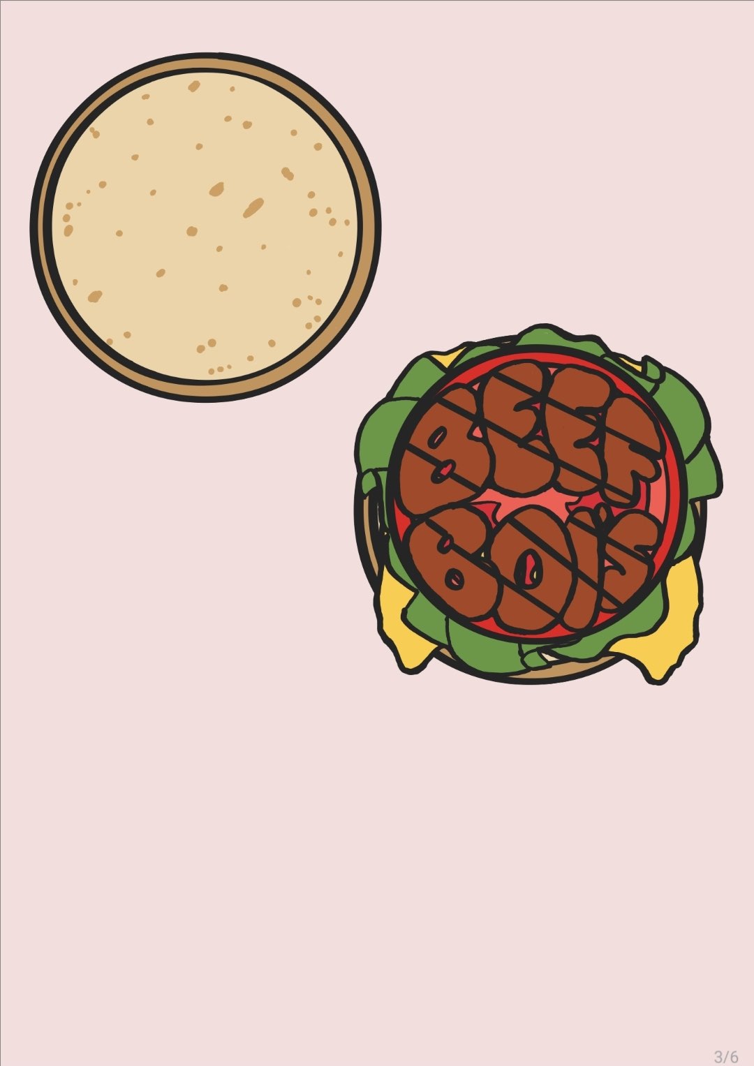 Steven’s hand-drawn BeefBois burger